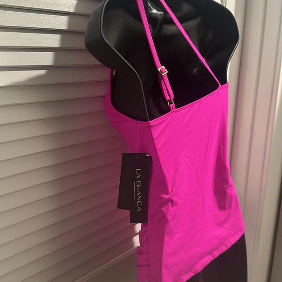 🌸🌸🌸La Blanca Hot Pink Tankini Top with adjustable strap. 🌸🌸. Size 4 - Picture 5 of 6